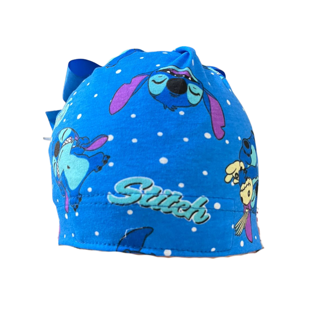Gorro Medico Quirúrgico -estampado Stitch Gris- Antisudor (Copia)