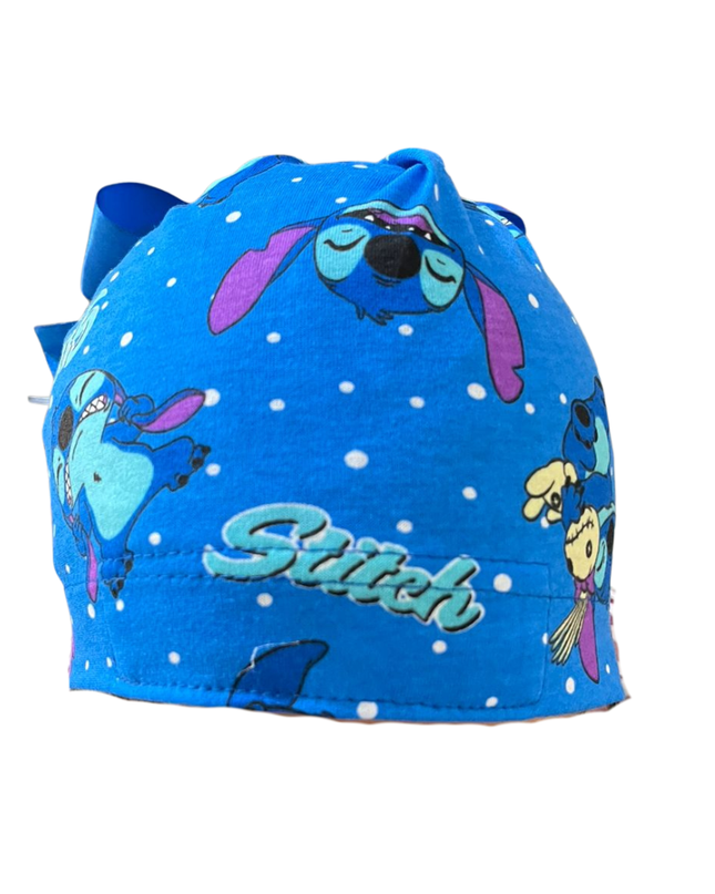 Gorro Medico Quirúrgico -estampado Stitch Gris- Antisudor (Copia)